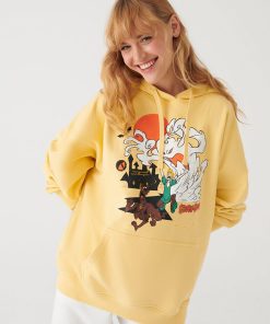 Mavi Scooby Doo Baskılı Kapüşonlu Sarı Lisanslı Sweatshirt 1610237-71208